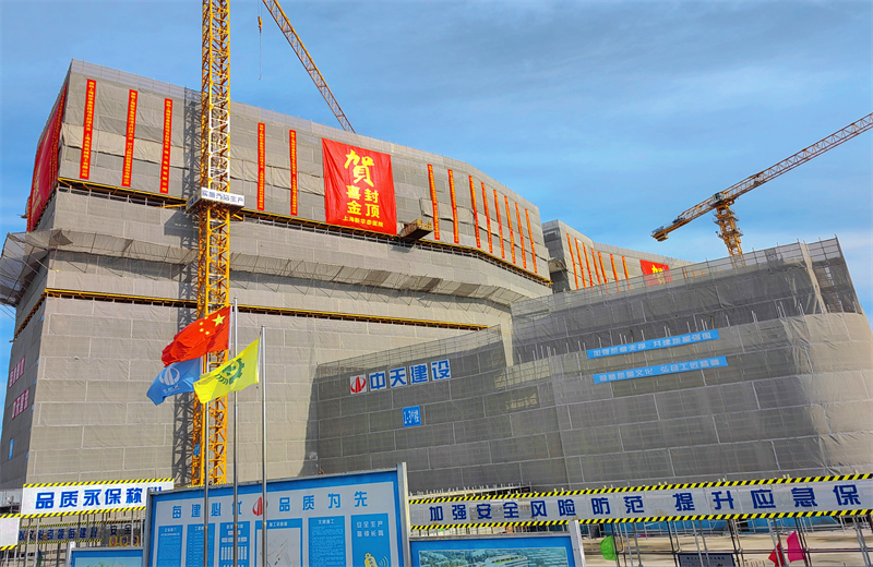 2024年10月30日，彩神vl三建上海新华泰医院项目主体封顶。